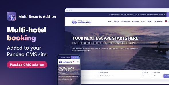Multi Resorts Add-on: multi-hotel booking add-on