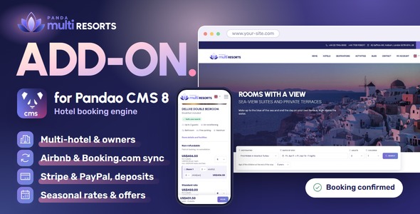 Multi Resorts — Hotel booking add-on for Pandao CMS