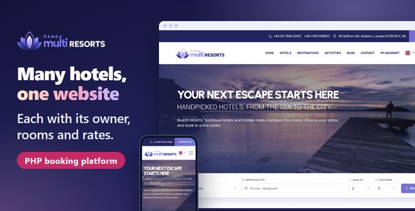 Panda Multi Resorts: multi-hotel booking system