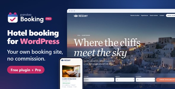 Pandao Booking Pro: WordPress hotel booking plugin
