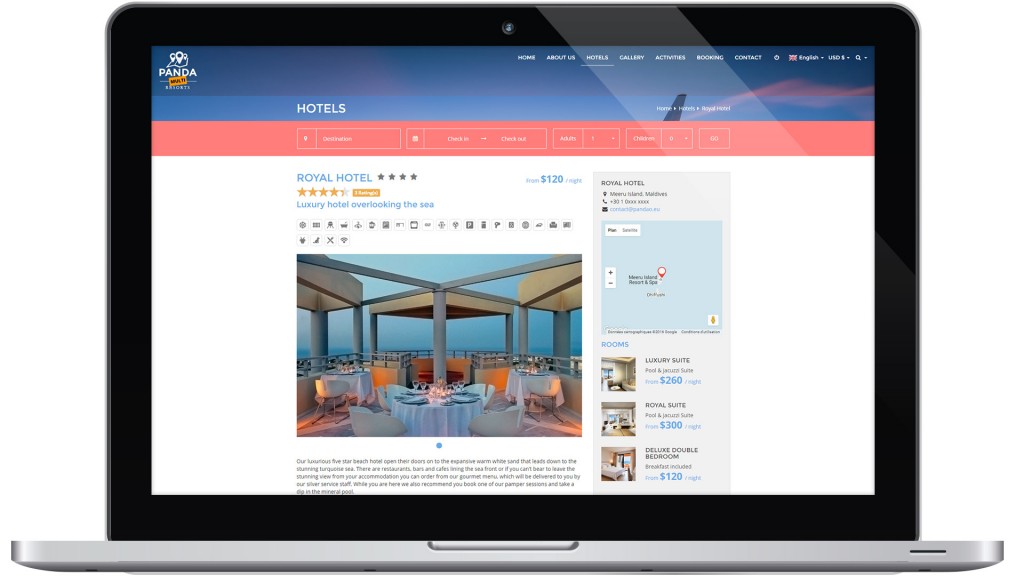 Hotel website